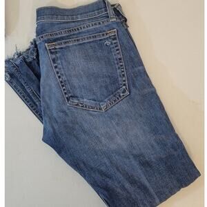 Rag & Bones Jeans Womens Size 25 Dre Jeans Straight Leg Raw Hem Skater Punk EMO
